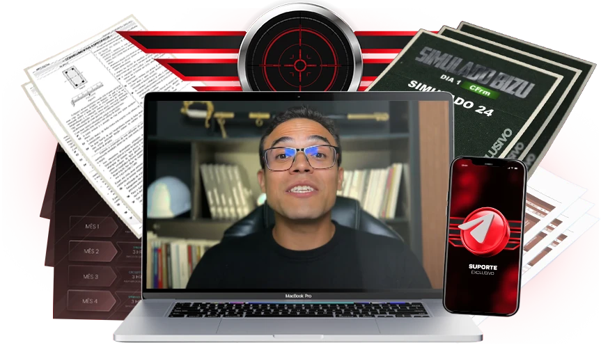 Plataforma da Mentoria Sniper: mentoria em vídeo ao vivo, simulados exclusivos e app de suporte